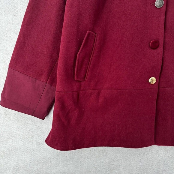 NEW LOGO by Lori Goldstein Peacoat 2X Legacy Double Knit Coat Wineberry Jacket - Picture 11 of 13